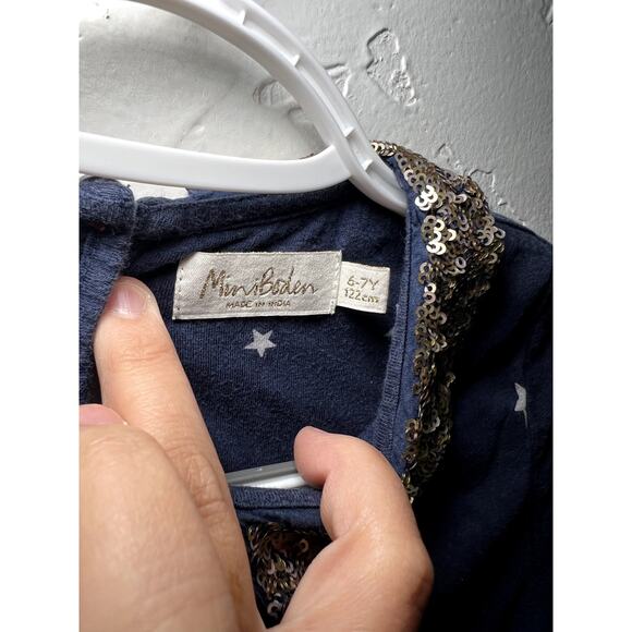 Mini Boden Roald Dahl BFG london skyline dress girls 6-7 years royal starry - Picture 2 of 6